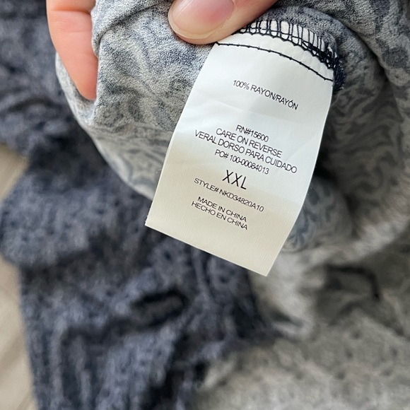 Rewind| Boho Maxi Dress in High-Low Style, Size XXL•••Navy Tones NWT - Picture 8 of 11